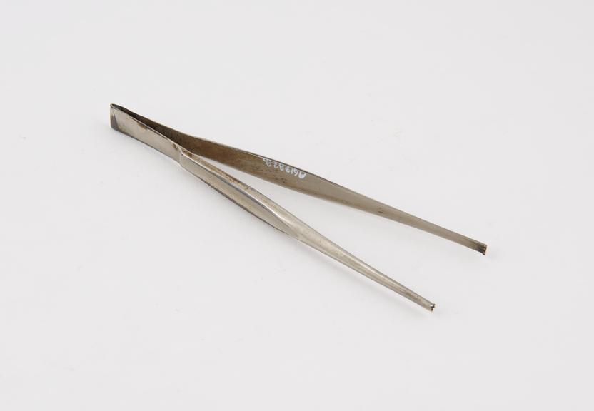 Leedham Green dissection forceps, steel, plated, 1880-1920