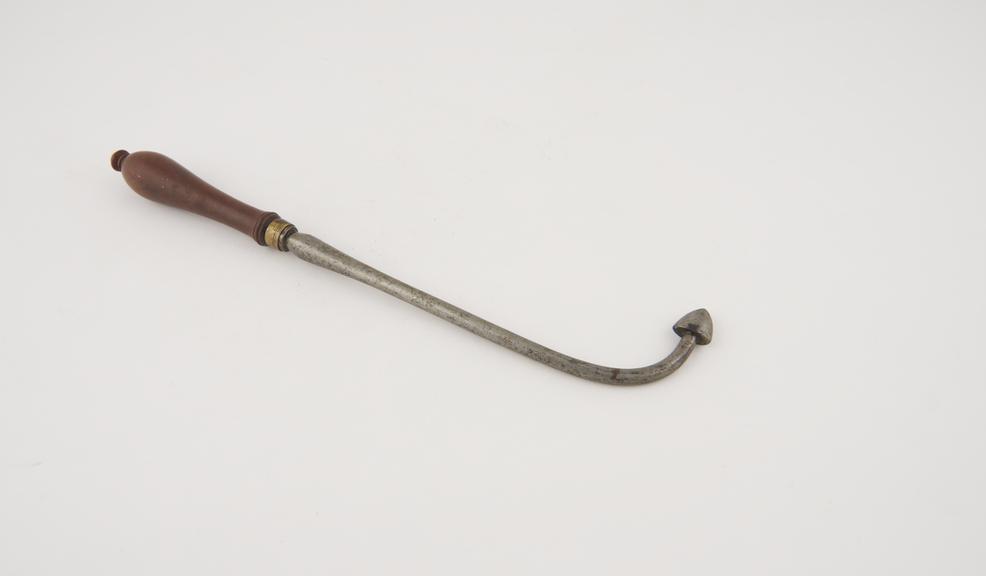 Cautery, probably 18th century, steel, brass and wood