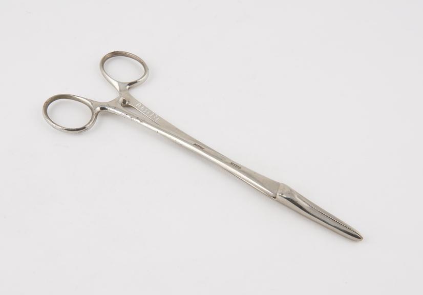 Artery forceps, steel, nickel plated, by Collin of Paris