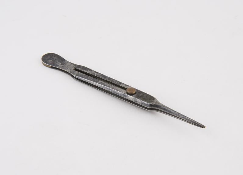 Artery forceps, steel, sliding lock, possibly French