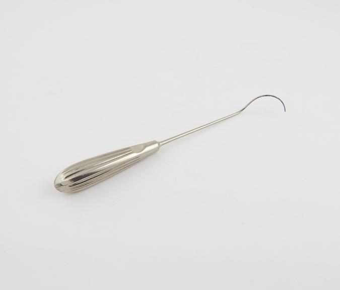 Cleft palate needle, steel, nickel plated, probably  British