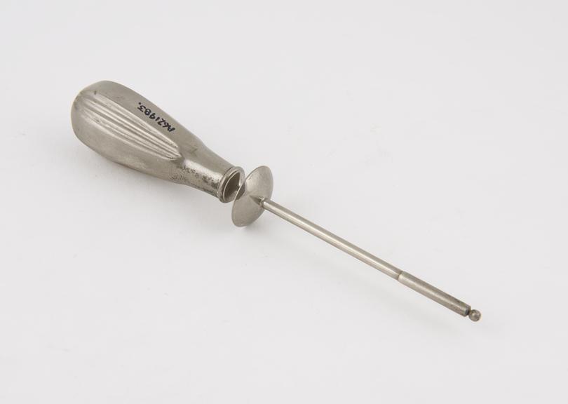 Trocar, steel, with plated cannula and stopper, European