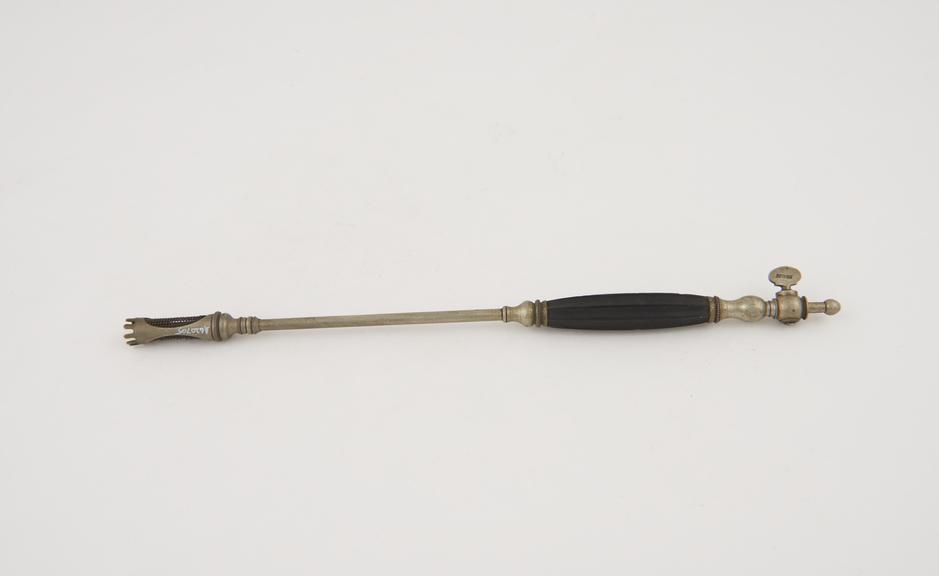 Cautery(?), steel and ebony, by Aubry, French, 19th century