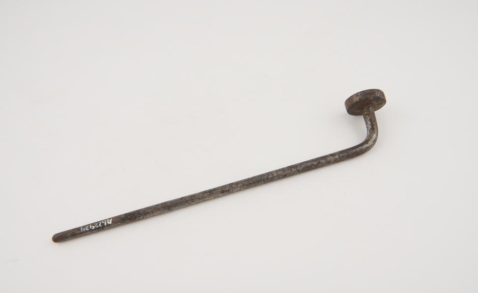 Cautery, 18th century, iron, incomplete, less handle