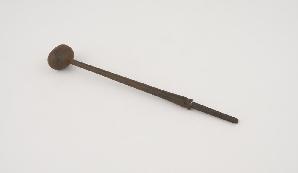 Cautery, probably 17th to 18th century, iron, incomplete