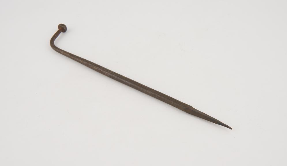 Cautery, 17th to 18th century probably, iron, incomplete