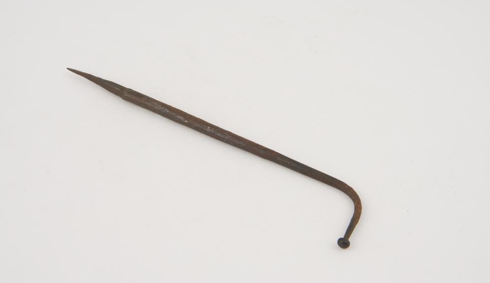 Cautery, probably 17th to 18th century, iron, incomplete