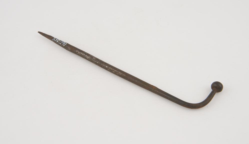 Cautery, 17th to 18th century probably, iron, incomplete