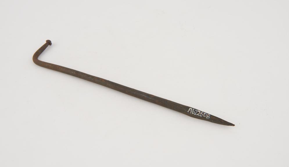 Cautery, probably 17th to 18th century, iron, incomplete