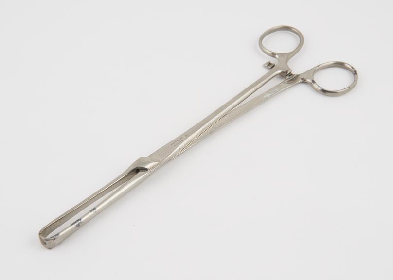 Tate's vulsellum forceps, steel, nickel plated