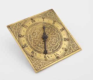 Clockface from Square Brass Table Clock