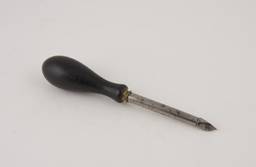 Trocar, steel, with ebony handle