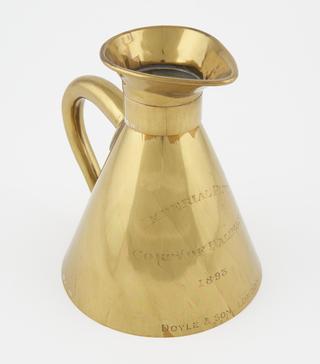 1 pint measure from set of volume standards for the town of Halifax, England, 1893
