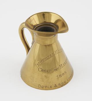 1/2 gill measure from set of volume standards for the town of Halifax, England, 1893