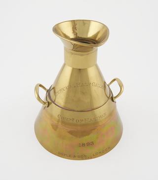 1/2 gallon measure from set of volume standards for the town of Halifax, England, 1893