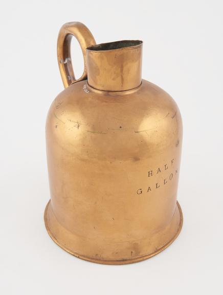 Half gallon copper oil measure