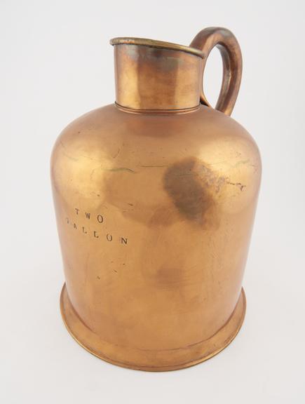 Two gallons copper oil measure