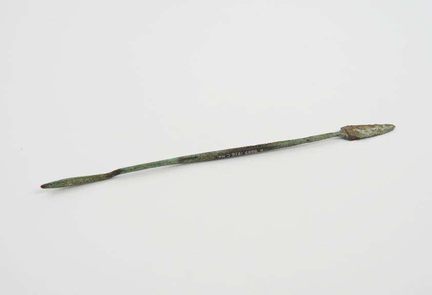 Combined spatula and probe, bronze, found at Tyre, Syria