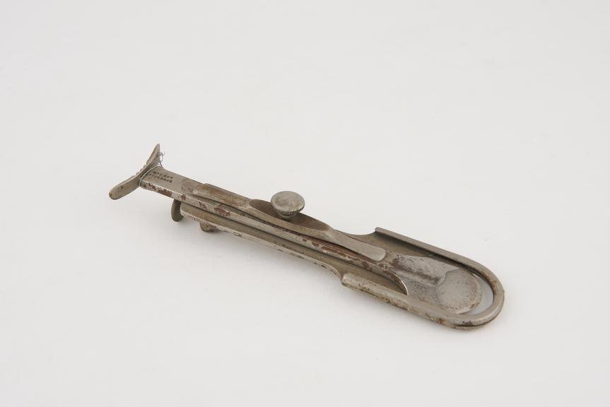 Tonsil guillotine, Kelson (?), steel plated, by Down of London