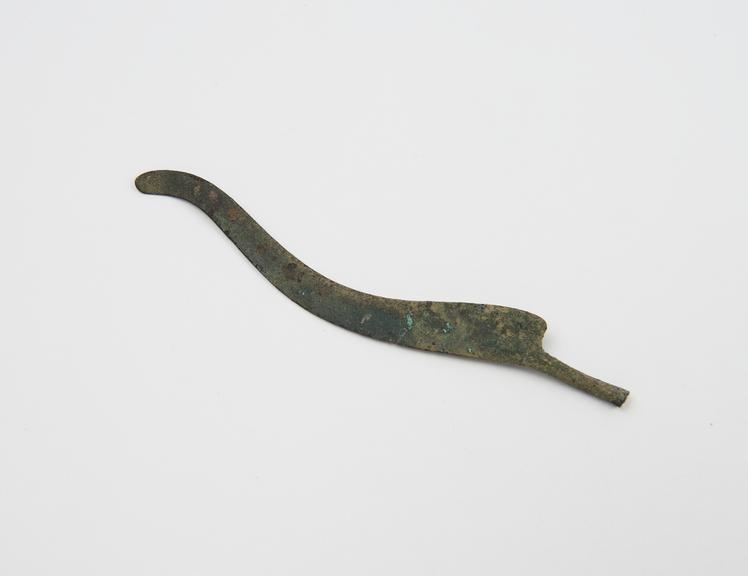 Knife blade, s-shaped, bronze, Roman
