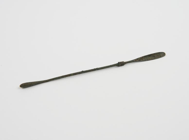 Combined scoop and olive ended probe, bronze, Roman