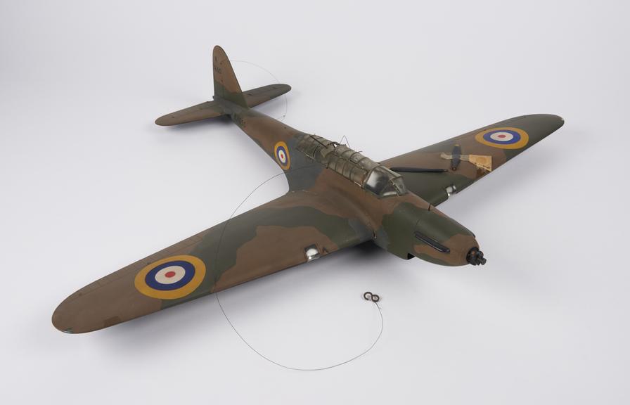 Model of Fairey Battle' aircraft'