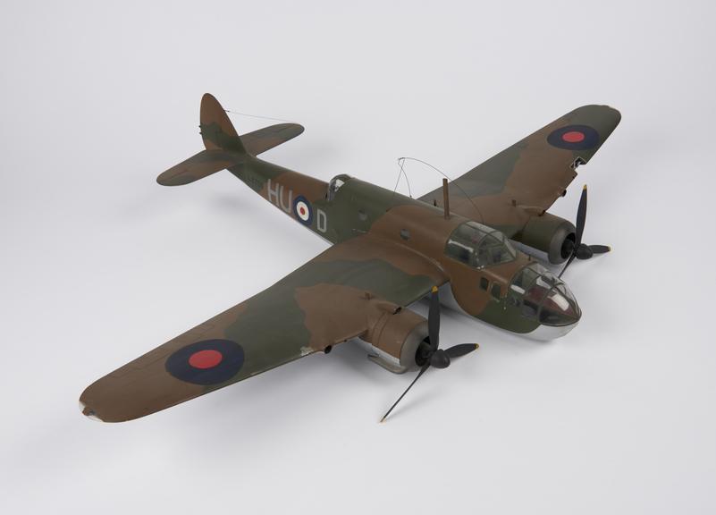 Model of Bristol Beaufort aircraft.