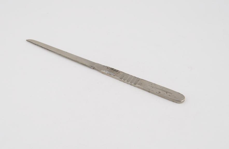 Finger saw by Mayer and Meltzer of London, 1836 to 1919