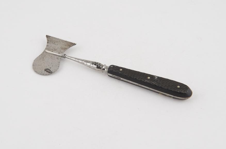 Skull saw, steel and ebony, double edged, Hey's by Maw and Son