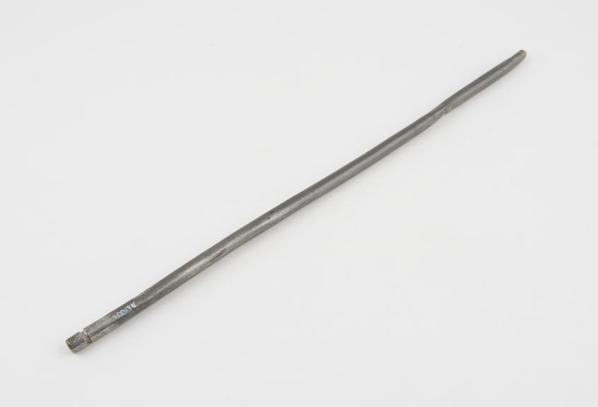 Straight cylindrical urethral sound, lead, gauge 12, c. 1880