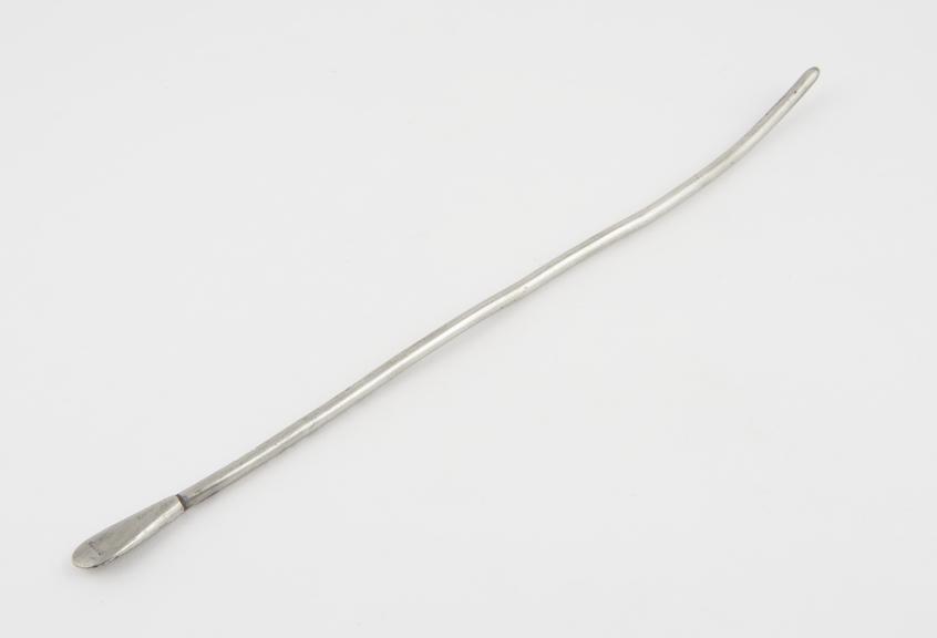 Straight, cylindrical urethral sound with flat handle by Weiss
