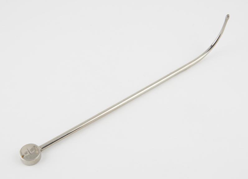 Olive-ended urethral sound or Lister's bougie, gauge 6/9