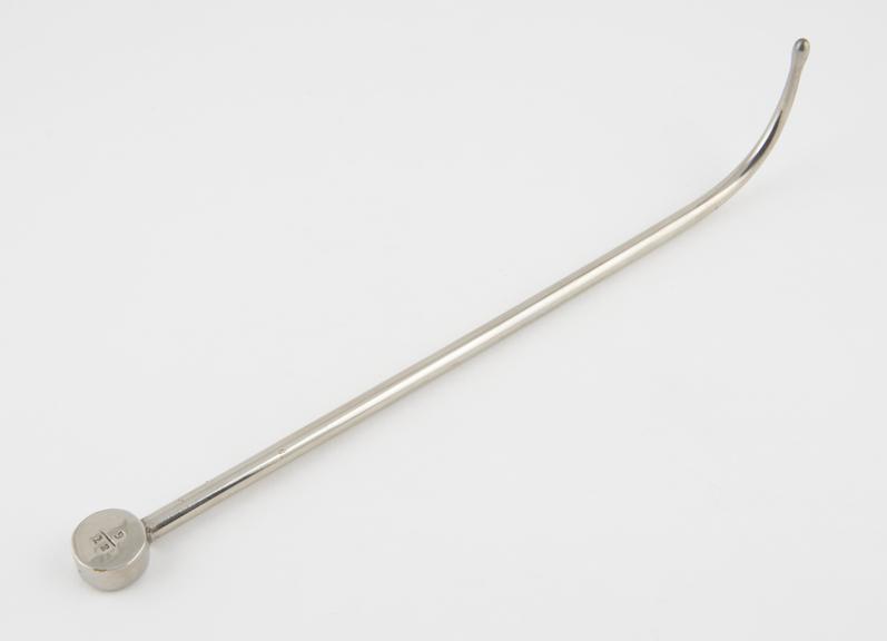 Olive-ended urethral sound or Lister's bougie, gauge 9/12