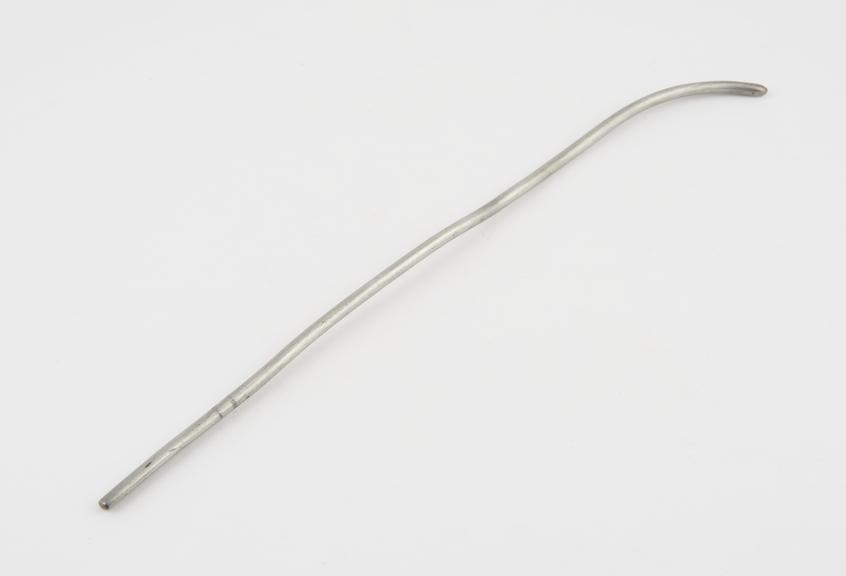 Lead urethral sound, with proximal curve, gauge 7, c. 1860