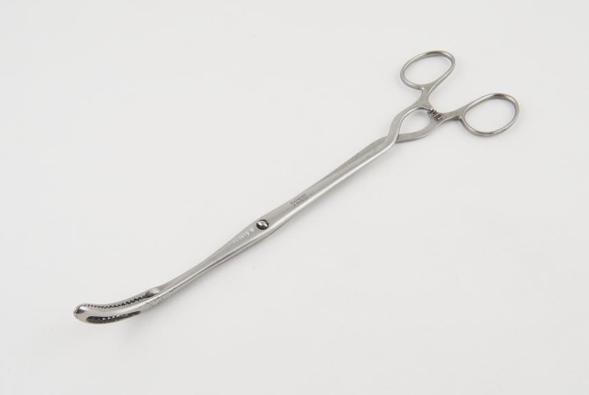 Uterine forceps, steel, by Mathieu of Paris