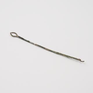 Bronze probe with forked ends