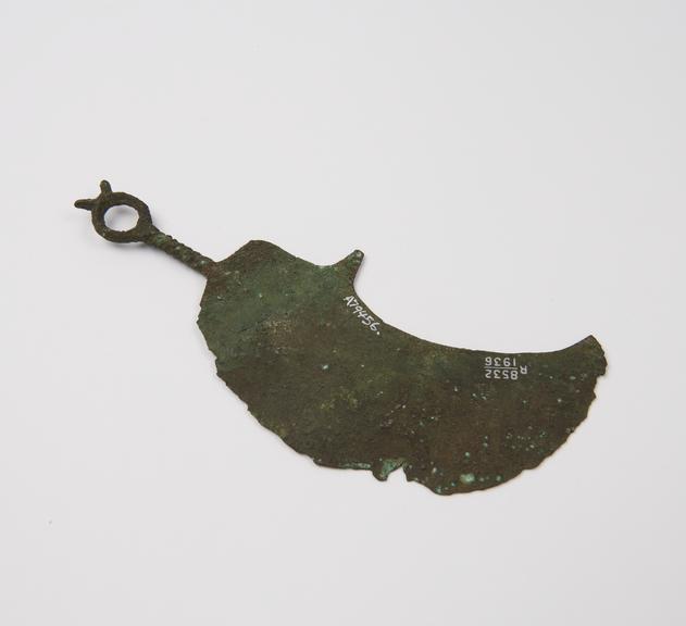 Razor, crescent blade, bronze, Roman