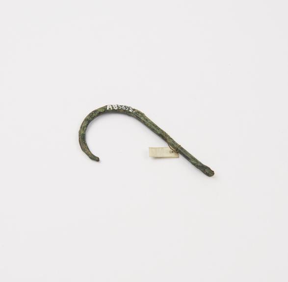 Surgical hook combined with small spatula, bronze, Roman