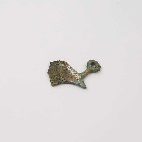 Razor, bronze, Roman, fragment only