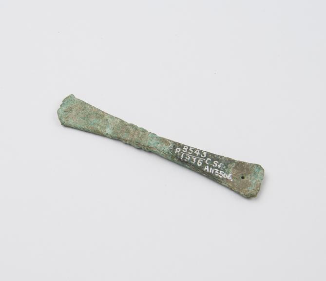 Double-ended spatula (?) or cautery (?), bronze