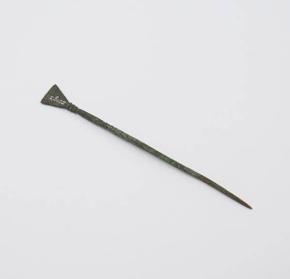 Combined stylus and wax smoother, bronze, Roman
