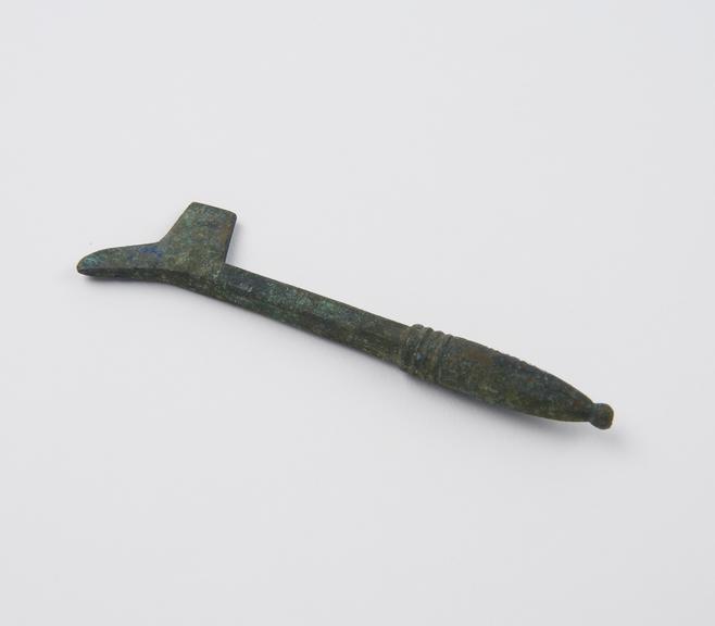 Metal copy of bronze raspatory found at Pompeii, original Roman