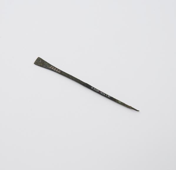 Combined stylus and wax smoother, bronze, Roman