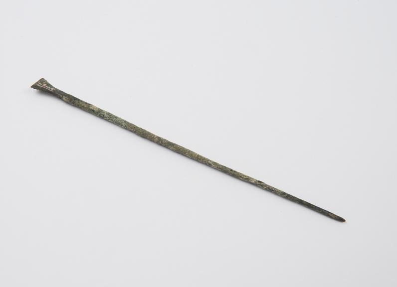 Combined stylus and wax smoother, bronze, Roman