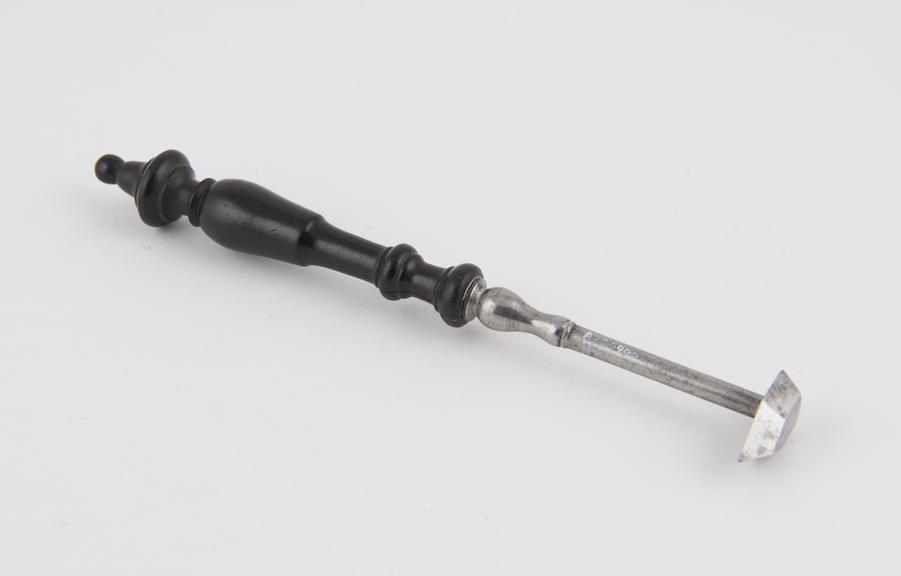 Rugine, 18th century, steel and ebony