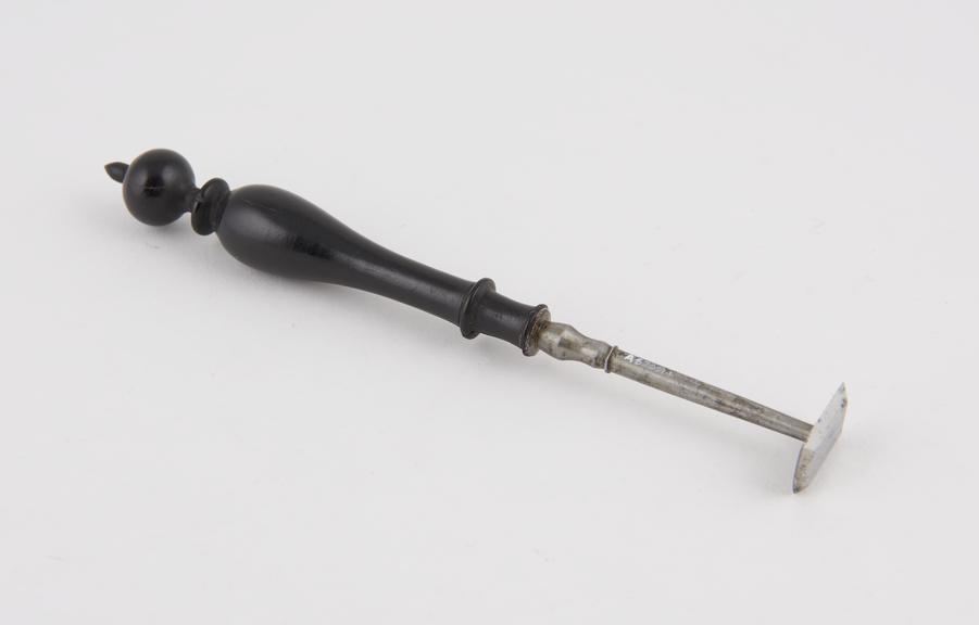 Rugine, steel and ebony, 18th century