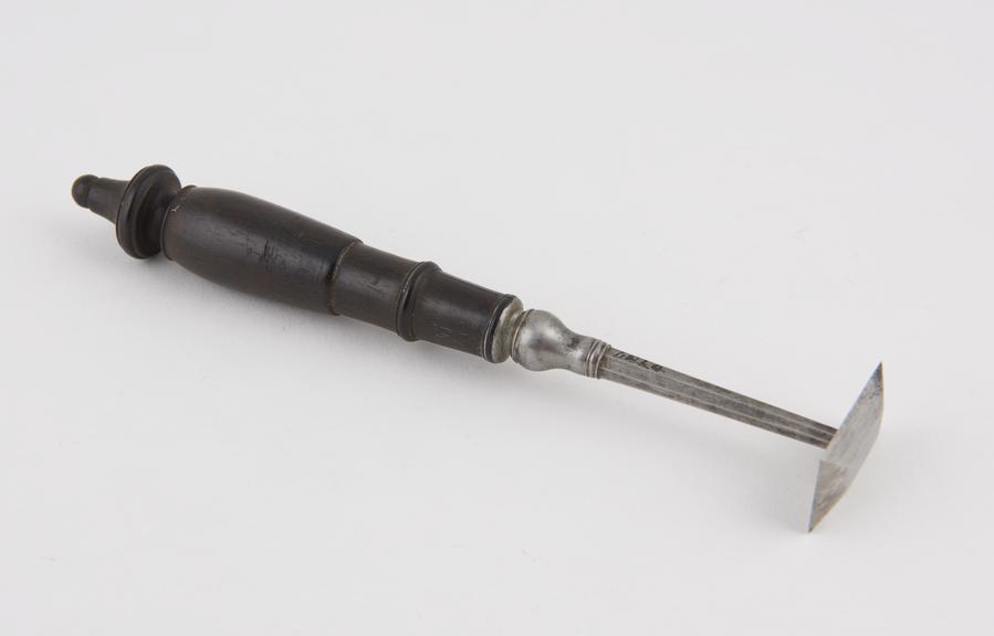 Rugine, steel and ebony, 18th century