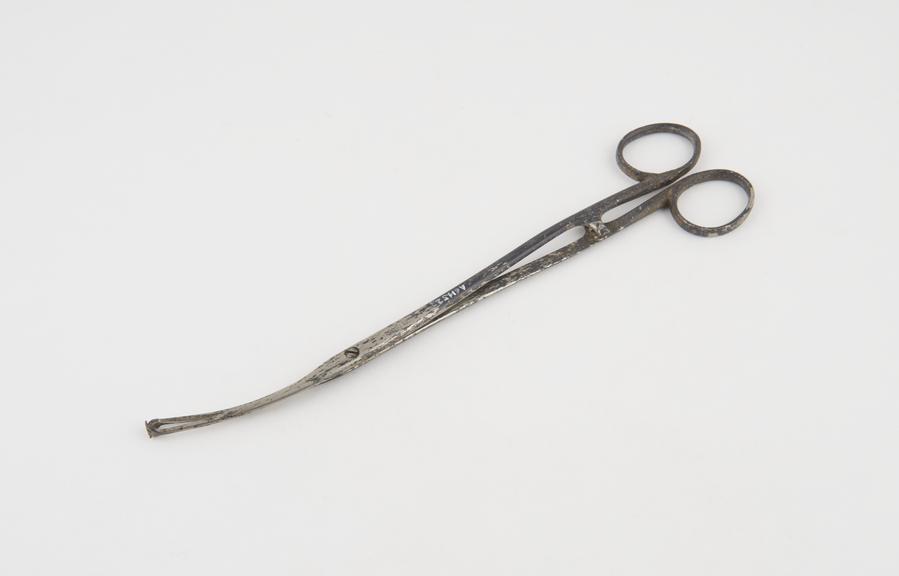 Uterine forceps, vulsellum, steel, by Down of London, 1880-1920