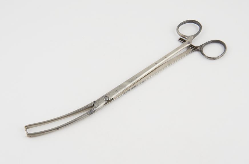 Uterine forceps, vulsellum, steel, plated, 1880-1920