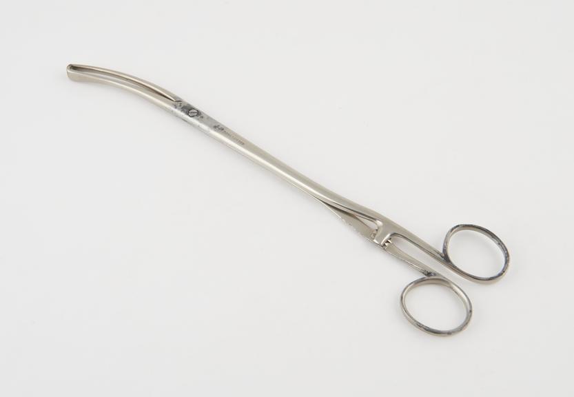 Uterine forceps, vulsellum, steel, nickel-plated, by Down Bros